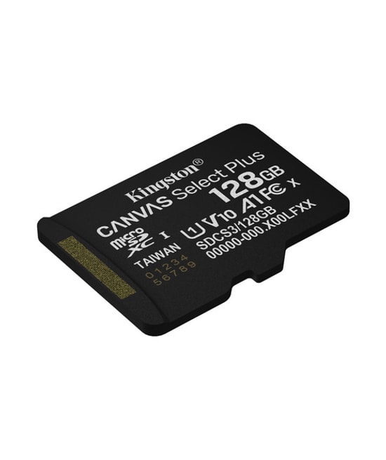 Kingston 128GB Canvas Select Plus G3 MicroSD (SDCS3/128GB) - 150MB/s, CL10, A1, microSDXC, UHS-I, FHD Video Hafıza Kartı