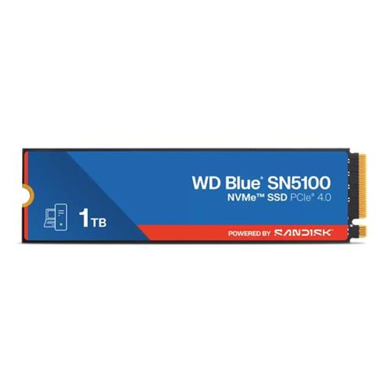 WD Blue SN5100 1TB NVMe M.2 2280 SSD (WDS100T5B0E) - 7100/6700MB/s Okuma/Yazma, PCIe Gen4 NAND, nCache 4.0 SLC Önbellek