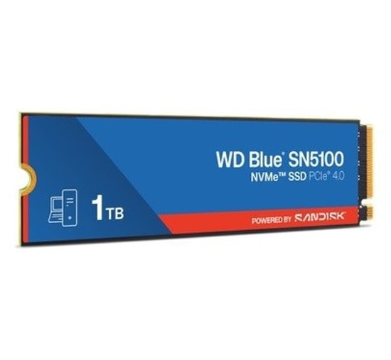 WD Blue SN5100 1TB NVMe M.2 2280 SSD (WDS100T5B0E) - 7100/6700MB/s Okuma/Yazma, PCIe Gen4 NAND, nCache 4.0 SLC Önbellek