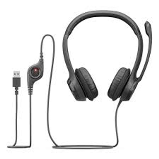 Logitech H390 USB-C Kablolu Kulaklık (981-001576) - ENC Gürültü Önleyici Mikrofon, Dijital Stereo, Kablo Üzeri Kontrol