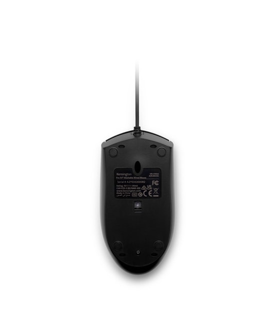 Kensington ProFit Yıkanabilir USB Kablolu Mouse (K70315WW) - 1600 DPI, Suya Toza Dayanıklı, Ergonomik Tasarım, 3 Tuşlu