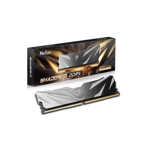 Netac Shadow II 16GB 5600MHz DDR5 RAM Bellek (NTSWD5P56SP-16K) - CL46, 1.2V, DIMM, PC5-44800, Soğutuculu
