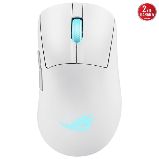 ASUS ROG Keris II Origin Beyaz Şarjlı Makrolu Oyuncu Mouse (90MP04A0-BMUA10) - 42000 DPI, Aura Sync RGB, Hafif Tasarım