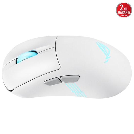 ASUS ROG Keris II Origin Beyaz Şarjlı Makrolu Oyuncu Mouse (90MP04A0-BMUA10) - 42000 DPI, Aura Sync RGB, Hafif Tasarım