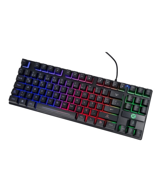 Dexim KBL-088 TR Q Türkçe LED Işıklı Gaming Klavye (DKA006) - Ergonomik Tasarım, Multimedya Tuşlu Oyuncu Klavyesi