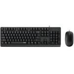 Rapoo X130Pro USB Kablolu Klavye Mouse Set (13386) - Türkçe Q Düzen, 1600 DPI Optik Mouse, Siyah, Tak-Çalıştır