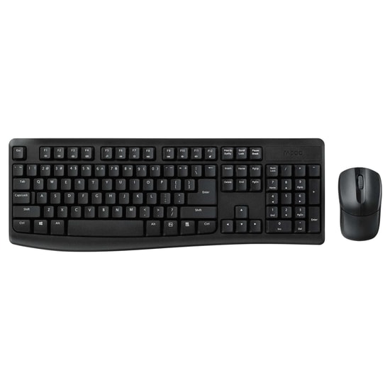 Rapoo X1800Pro Kablosuz Klavye Mouse Set (13387) - 2.4 GHz Bağlantı, Türkçe Q Düzen, 1000 DPI Optik, Siyah, Tak Çalıştır