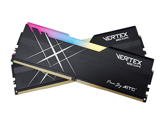 KINGSMAN Vertex-B Black 16GB (1x16GB) DDR5 5600MHz RGB RAM (KSD516G56C40VTR) - CL40, UDIMM, Masaüstü PC Belleği