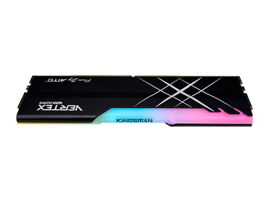 KINGSMAN Vertex-B Black 16GB (1x16GB) DDR5 5600MHz RGB RAM (KSD516G56C40VTR) - CL40, UDIMM, Masaüstü PC Belleği
