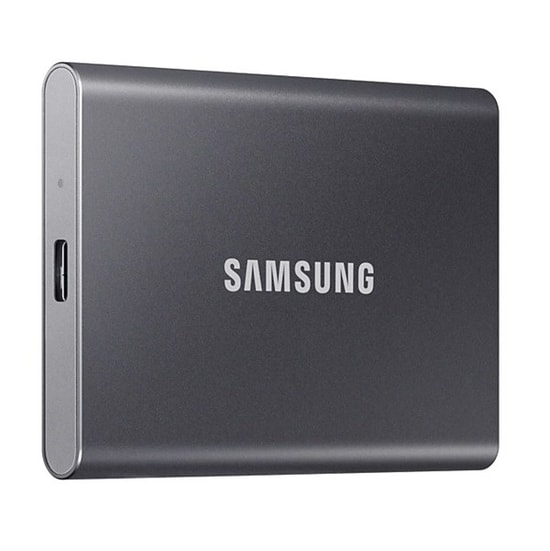 Samsung T7 1TB USB 3.2 Gri Taşınabilir SSD (MU-PC1T0T-WW) - 1050MB/s Okuma, Darbeye Dayanıklı, Şifreli, Metal Kasa
