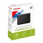 Toshiba Canvio Basics 4TB USB 3.2 Gen1 Taşınabilir Disk (HDTB540EK3CA) - 5400 RPM, USB Micro-B Bağlantı, 2.5" Siyah HDD