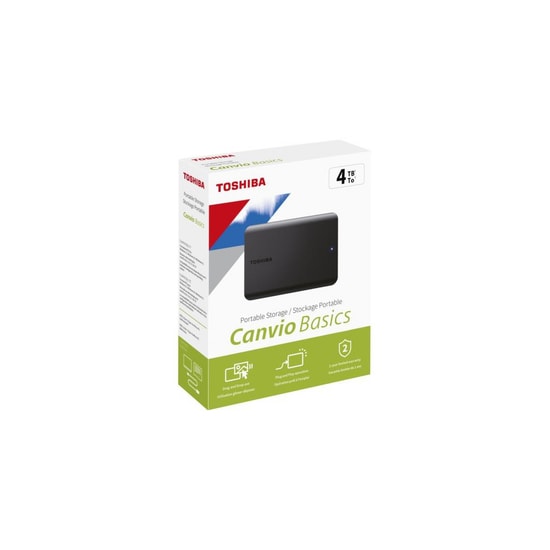 Toshiba Canvio Basics 4TB USB 3.2 Gen1 Taşınabilir Disk (HDTB540EK3CA) - 5400 RPM, USB Micro-B Bağlantı, 2.5" Siyah HDD