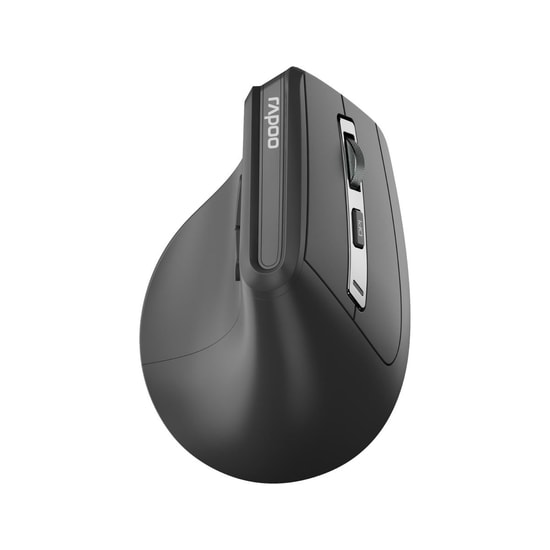 RAPOO EV310M Çok Modlu Dikey Ergonomik Kablosuz Siyah Mouse (13230) - 2400 DPI, 6 Tuşlu, BT3.0/5.0 ve 2.4 GHz, 9 Ay Pil 