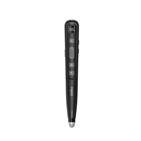 RAPOO XR310 Siyah Kablosuz Sunum Cihazı ve Dokunmatik Kalem Ucu (13053) - 20m Menzil, 3R Yeşil Lazer, 2.4G, Tak Çalıştır