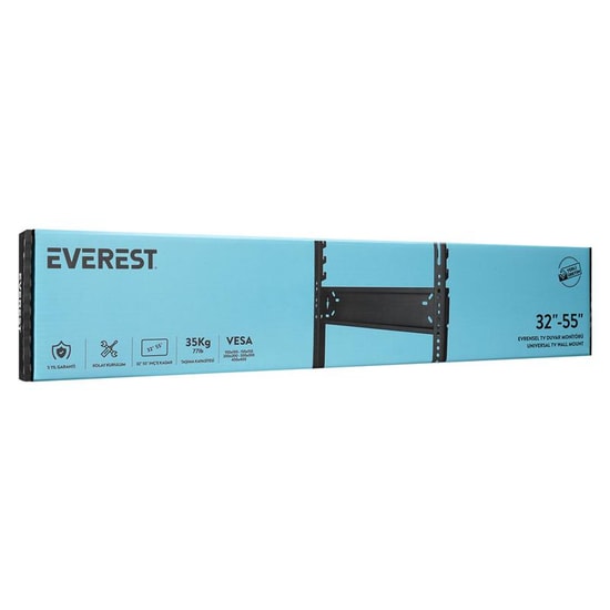 Everest MS-5532 32-55" LCD LED TV Askı Aparatı - Duvar Montaj, VESA Uyumlu, Güvenli ve Dayanıklı TV Asma Seti