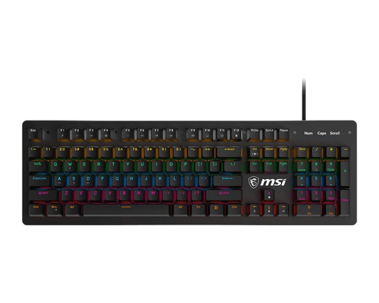 MSI Forge GK300 Red TR Kablolu Mekanik Gaming Klavye - Kırmızı Switch, RGB Aydınlatma, Türkçe Q Düzen, RGB Aydınlatma