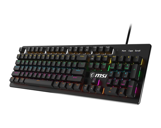MSI Forge GK300 Red TR Kablolu Mekanik Gaming Klavye - Kırmızı Switch, RGB Aydınlatma, Türkçe Q Düzen, RGB Aydınlatma