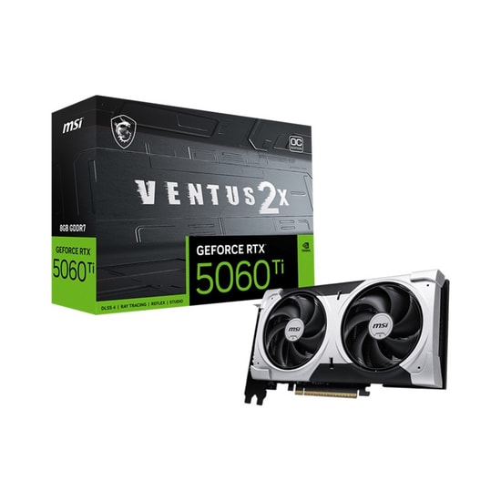 MSI GeForce RTX 5060 Ti Ventus 2X Plus 8GB GDDR7 Ekran Kartı - 128 Bit, DLSS 4, Ray Tracing, 3xDP, 1xHDMI, DX 12, G-Sync