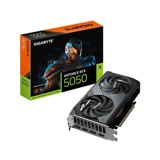 GIGABYTE GeForce RTX 5050 Windforce OC 8GB GDDR6 Ekran Kartı (GV-N5050WF2OC-8GD) - 128 Bit, DP, HDMI