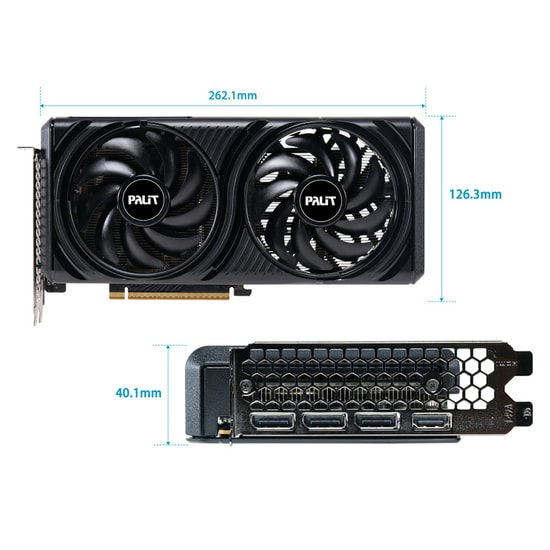 Palit GeForce RTX 5060 Infinity 2 OC 8GB GDDR7 Ekran Kartı (NE75060V19P1-GB2063L) - 2512 MHz, 128bit, 3xDP, HDMI, DLSS 4