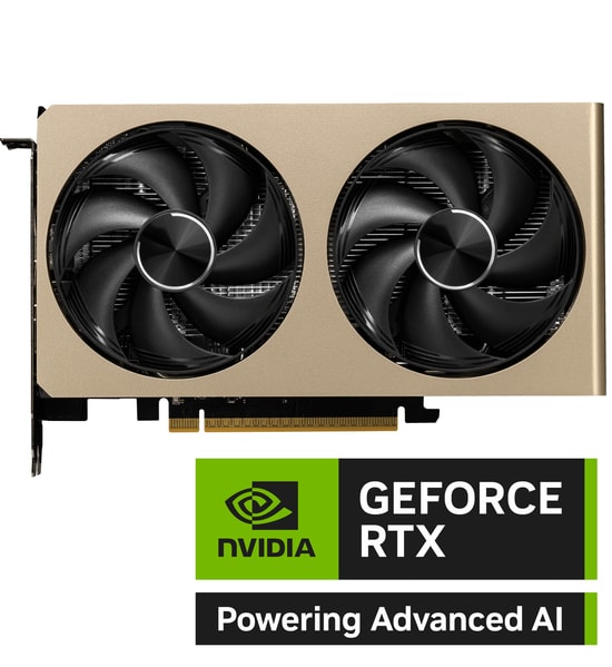 MSI GeForce RTX 5060 Inspire 2X OC 8GB GDDR7 Ekran Kartı - 2550 MHz, 128 Bit, PCIe 5.0, 3xDP, HDMI, DX12, DLSS 4