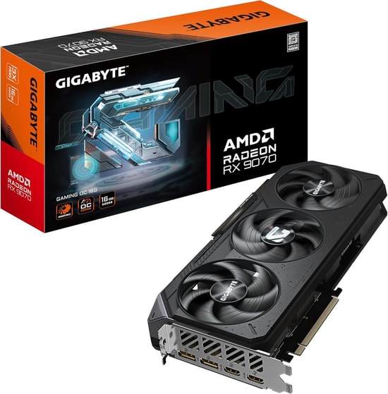 GIGABYTE RX 9070 GAMING OC 16GB GDDR6 Ekran Kartı (GVR9070GAMOC-16GD) - 256 Bit, DP/HDMI