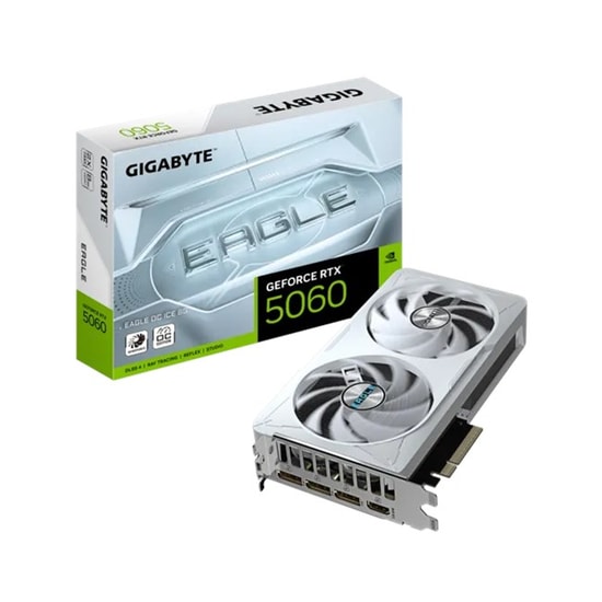 GIGABYTE RTX 5060 Eagle OC ICE 8GB GDDR7 Ekran Kartı (GVN5060EAGOCICE8GD) - 128 Bit, DP/HDMI, DLSS 4