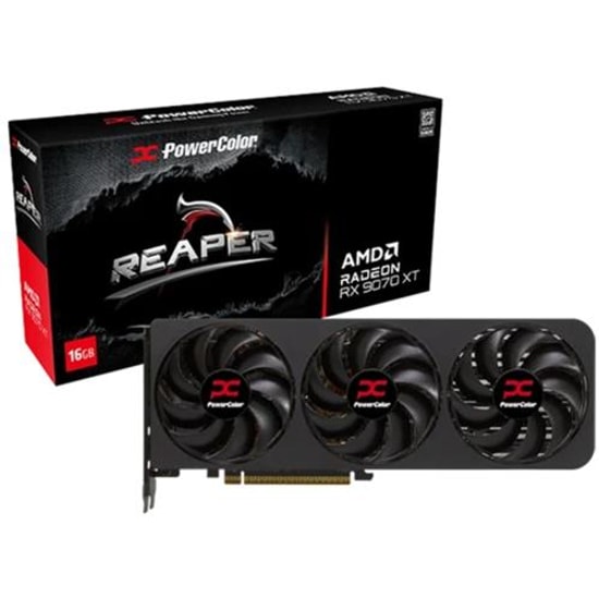 PowerColor Reaper RX 9070 XT 16GB GDDR6 Ekran Kartı (RX9070XT 16G-A) 256Bit, 3xDP, 1xHDMI, 2970 MHz, RDNA 4.0, DX 12