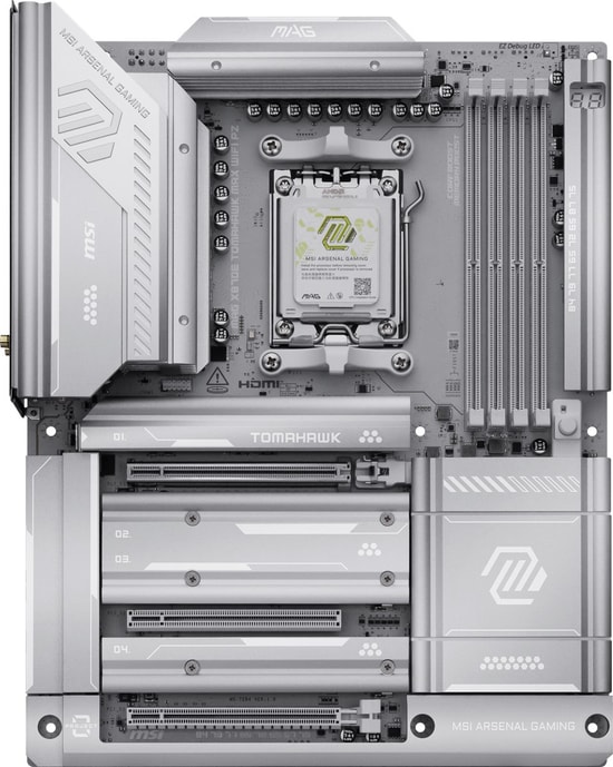 MSI MAG X870E Tomahawk MAX WiFi PZ AM5 DDR5 ATX Anakart - 8400MHz(OC), 4xM.2, USB4 40Gbps, WiFi 7, 5G LAN, HDMI, DP