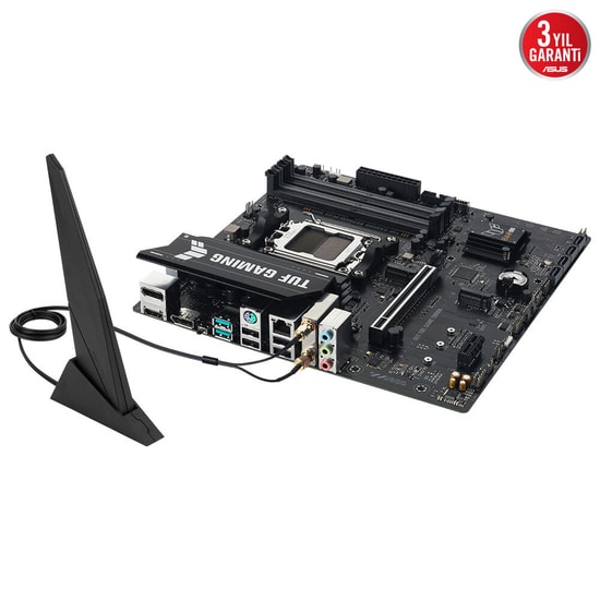 Asus TUF GAMING A620AM-PLUS WIFI Anakart - AM5, DDR5 7600MHz, 2xM.2, Wi-Fi 6, BT 5.3, 2.5G LAN, mATX - 90MB1MZ0-M0EAY0