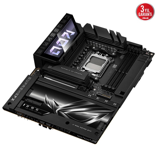 ASUS ROG Crosshair X870E HERO BTF Anakart - AMD X870E, AM5, DDR5 8666MHz, 5xM.2, USB4, WiFi 7, 2.5G LAN - 90MB1MX0-M0EAY