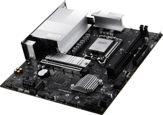 MSI PRO B860M-B Anakart: LGA1851, DDR5 9066MHz(OC), PCIe Gen.5x4, 2xM.2, Type C, HDMI 2.1, DisplayPort 1.4, 5G LAN, mATX