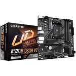 Gigabyte A520M-DS3H-V2 Anakart: AM4, DDR4 4733MHz OC, M.2, USB 3.2, Realtek Ses, HDMI 2.1, DP 1.4, 1Gbit LAN, Micro-ATX