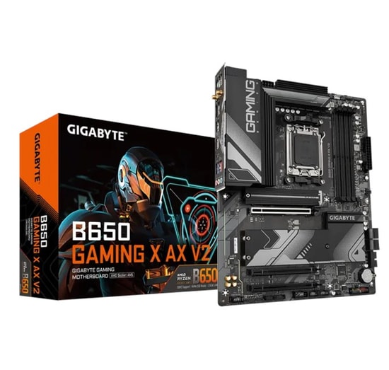 Gigabyte B650 Gaming X AX V2 Anakart: AMD AM5, DDR5 6600MHz(OC), PCIe 5.0, 2.5G LAN, Wi-Fi 6E, BT 5.3 USB-C, ATX