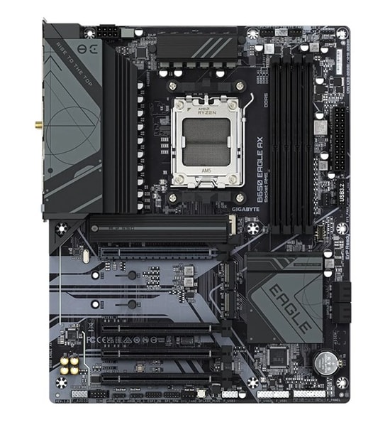 Gigabyte B650 Eagle AM5 ATX Anakart (DDR5 7600MHz OC, 3xM.2, PCIe Gen5, HDMI 2.1, DP 1.4, Wi-Fi 6E, 1G LAN, USB C 5Gbps)