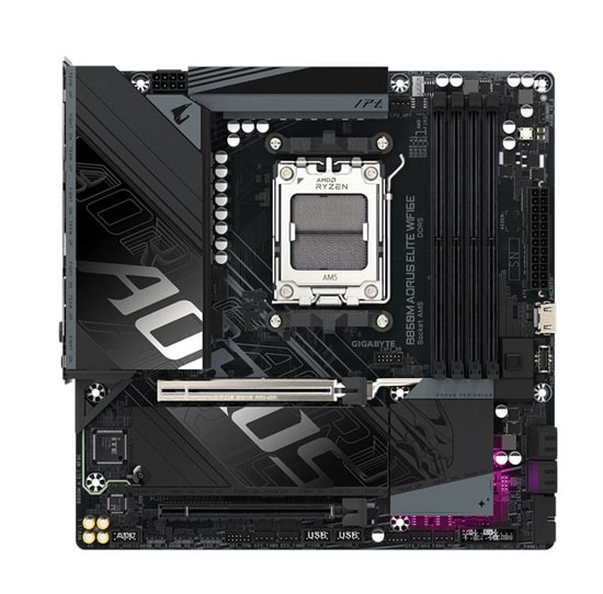 Gigabyte B850M Aorus Elite WIFI 6E Anakart - AM5, DDR5 8200MHz, 2xM.2 PCIe Gen.5, Type-C 10Gbps, 2.5Gbit LAN, MicroATX