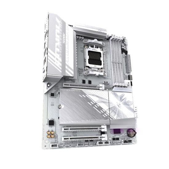 Gigabyte B850 Aorus Elite WIFI 7 Ice Anakart - AM5, DDR5 8200MHz, RGB Led, Type-C 10Gbps, 3xM.2, PCIe Gen 5, BT 5.4, ATX
