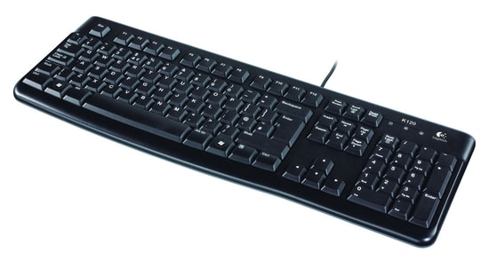 Logitech K120 Kablolu Q TR Standart USB Klavye (920-002505) - Sıvı Dökülmesine Dayanıklı, Sessiz Tuşlar