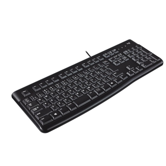 Logitech K120 Kablolu Q TR Standart USB Klavye (920-002505) - Sıvı Dökülmesine Dayanıklı, Sessiz Tuşlar