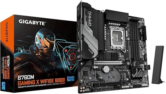 Gigabyte B760M GAMING X WIFI6E GEN5 Anakart: LGA1700, DDR5 7600MHz, M.2, HDMI, DP, PCIe 5.0, BT 5.3, 2.5G LAN, Micro-ATX