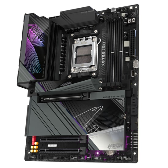 Gigabyte X870E Aorus Master AM5 DDR5 ATX Anakart - 8600MHz, 4xM.2, PCIe Gen.5, RGB LED, 5GbE LAN, Wi-Fi 7, 2xUSB4 40Gbps