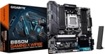GIGABYTE B850M GAMING X WIFI6E Anakart: AM5, DDR5 8200MHz(OC), 2xM.2, HDMI/DP, RGB LED, USB C 10Gbps, 2.5G LAN, MicroATX