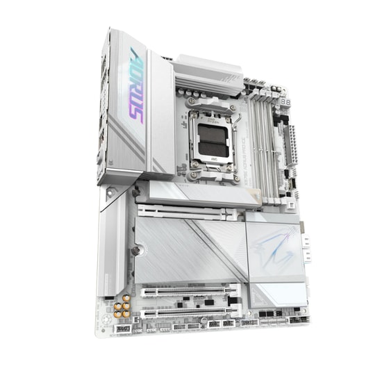 Gigabyte X870E Aorus Pro Ice Anakart - AMD AM5, DDR5 8200MHz OC, 4xM.2, USB4, WiFi 7, BT 5.3, 2.5GbE LAN, ATX