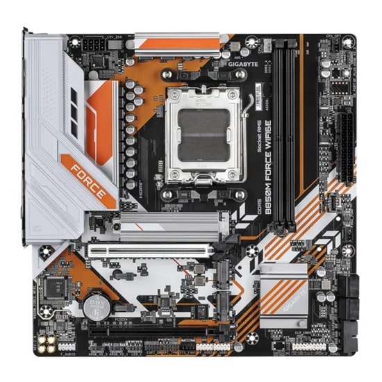 GIGABYTE B850M FORCE WIFI6E Anakart: AM5, DDR5 9600MHz OC, 3xM.2, HDMI 2.1, DP 1.4, 2.5Gbit LAN, USB 5 Gbps, MicroATX