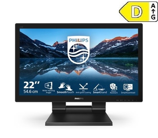 Philips 222B9TA/00 21.5" FHD Dokunmatik Monitör - SmoothTouch, VA Panel, 2ms, HDMI, DP, VGA, Kalem Destekli, 4w Hoparlör