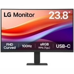 LG 23.8" 24U421A-B FHD 100Hz Kavisli VA Monitör - 5ms, USB-C, HDMI, Flicker Free, Black Stabilizer, 99% sRGB