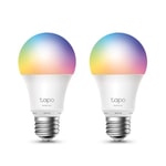 TP-Link Tapo L530E-2P Akıllı Wi-Fi Çok Renkli LED Ampul - 2'li Paket, E27 Duy, 8.7W, 806 Lümen, Sesli Komut, Dimmerli