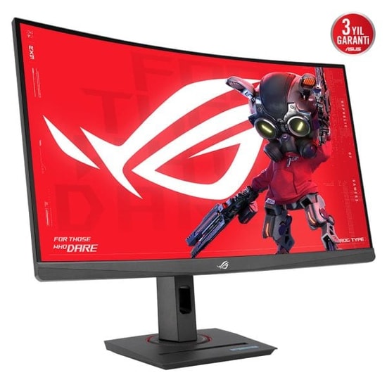 Asus ROG Strix XG27WCS 27" 2K 180Hz 1ms Fast VA Curved Oyuncu Monitörü - 400cd, Pivot, HDMI, DP, USB-C, HDR10, FreeSync