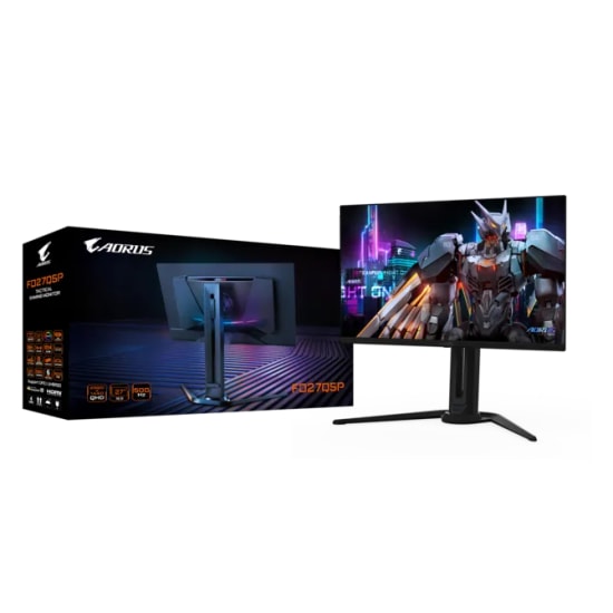 GIGABYTE AORUS FO27Q5P 27" OLED 500Hz 0.03ms Pivot Oyuncu Monitörü - 2560x1440, HDMI 2.1, DisplayPort 2.1, FreeSync