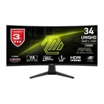 MSI MAG 346CQ 34" UWQHD 180Hz 1ms Curved Gaming Monitor - 21:9, FreeSync Premium, VA Panel, 3440x1440, 1500R